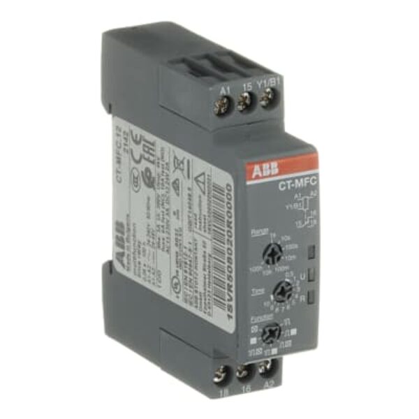 ABB CT-MFC.12 MULTIFUNKCIJSKI VREMENSKI RELEJ, 0.05S-100H, 1C/O, 24-48V DC/24-240V AC