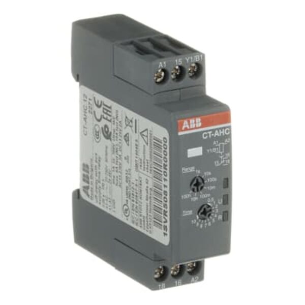 ABB CT-AHC.12 VREMENSKI RELEJ S KAŠNJENJEM ISKLOPA, 0.05S-100H, 1C/O, 3LED, 24-48V DC/24-2