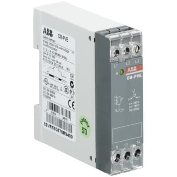 ABB CM-PVE TROFAZNI NADZORNI RELEJ ZA PODNAPON/PRENAPON/FAZU, 3X320…460V AC- 185…265V A